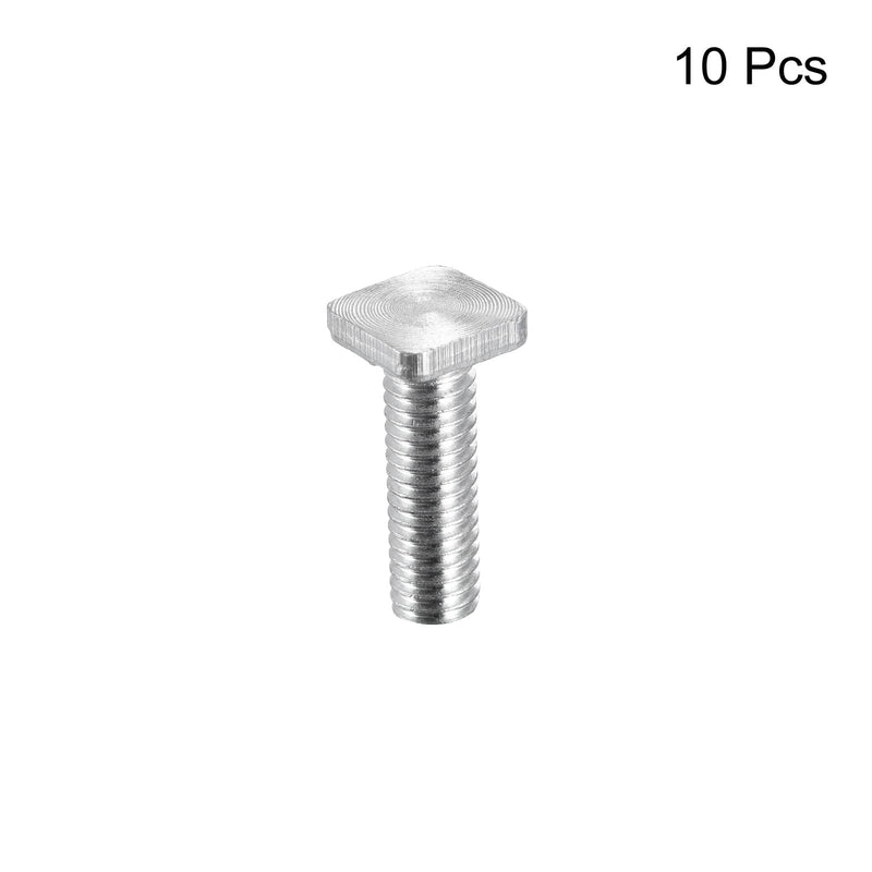 [Australia - AusPower] - uxcell Square Head Bolt, 10pcs M6x20mm Fully Thread Carbon Steel Grade 4.8 Square Machine Screws 20mm 10 