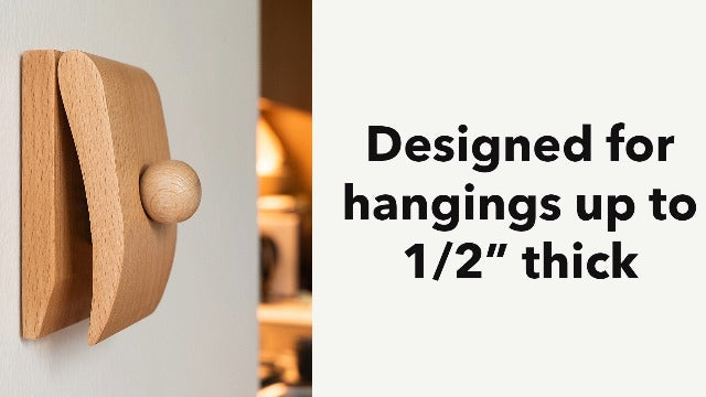 MOCTUS Quilt Hangers for Wall Display, Decorate with Blanket and Tapestry, Wooden Rug Hangers (Brown, 4 Large Clips with Hardware) Brown