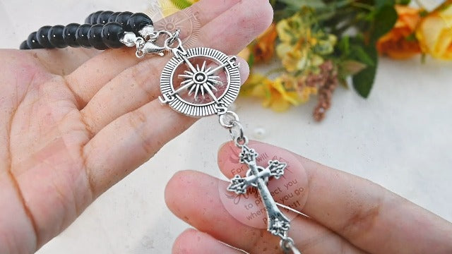 Car Cross Charms Christian Car Accessories Rear View Mirror Hanging Decor