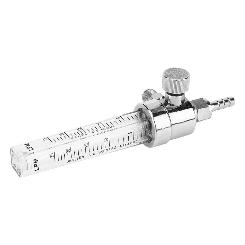 [Australia - AusPower] - Gas Flow Meter, WL-12 Tube Type Copper Chrome Plated Air Gas Flowmeter, NPT 1/4 Inlet Thread, 1-25 m3/h Measuring Range, Oxygen Flow Meter 