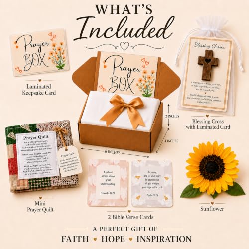 KALY & CO Christian Prayer Gift Box for Women and Men Faith Based Encouragement Gift Christian Gifts for Women Religious Inspirational Gift Box