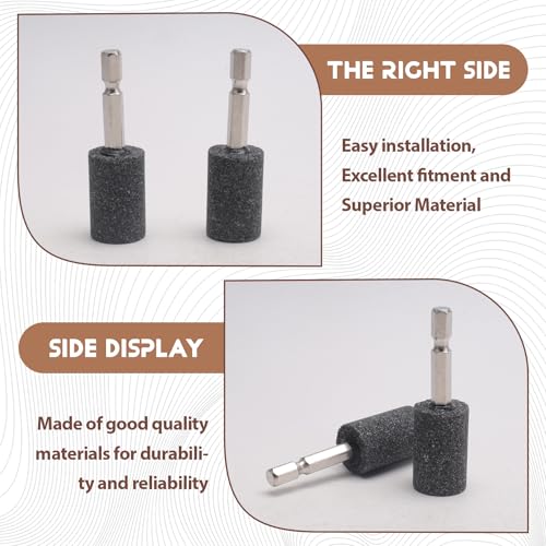 8 Piece Cylinder Whetstone - 1/4 Hex Shank Grinding Stone Mounted Grinding Tip for Rotary Drilling Tools (20mm)