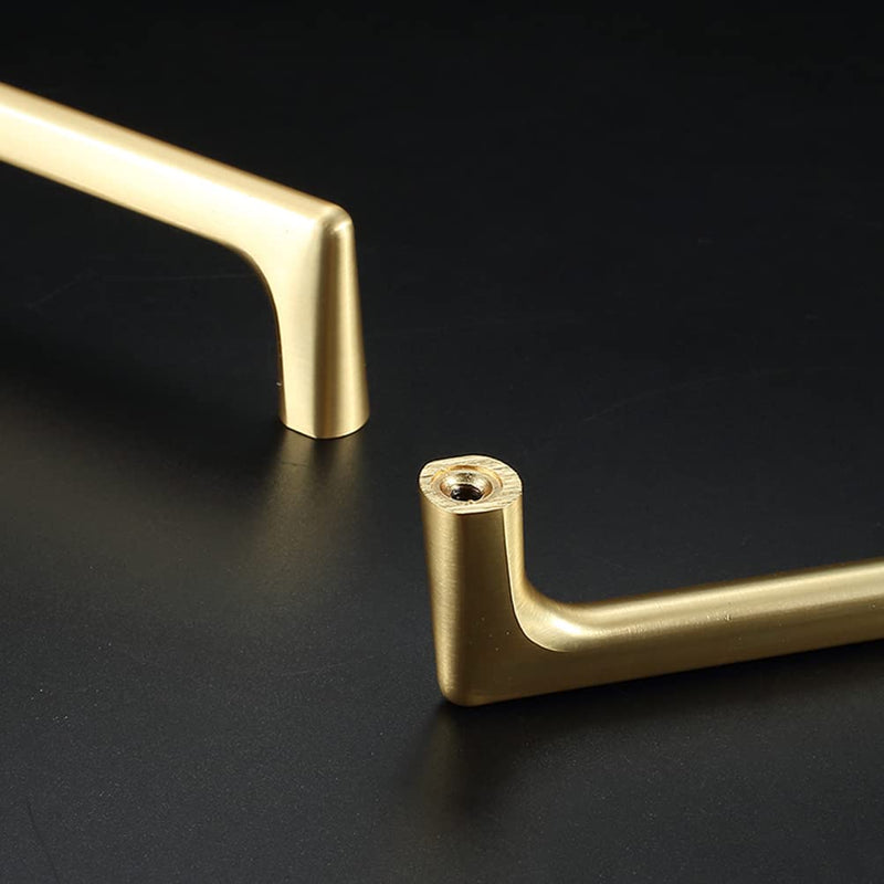 4 Pack Gold Cabinet Drawer Pulls, Brushed Gold Pulls Handles for Dresser Drawers Bathroom Cabinet Hardware 192mm 7-1/2"(192mm） Gold-4Pack