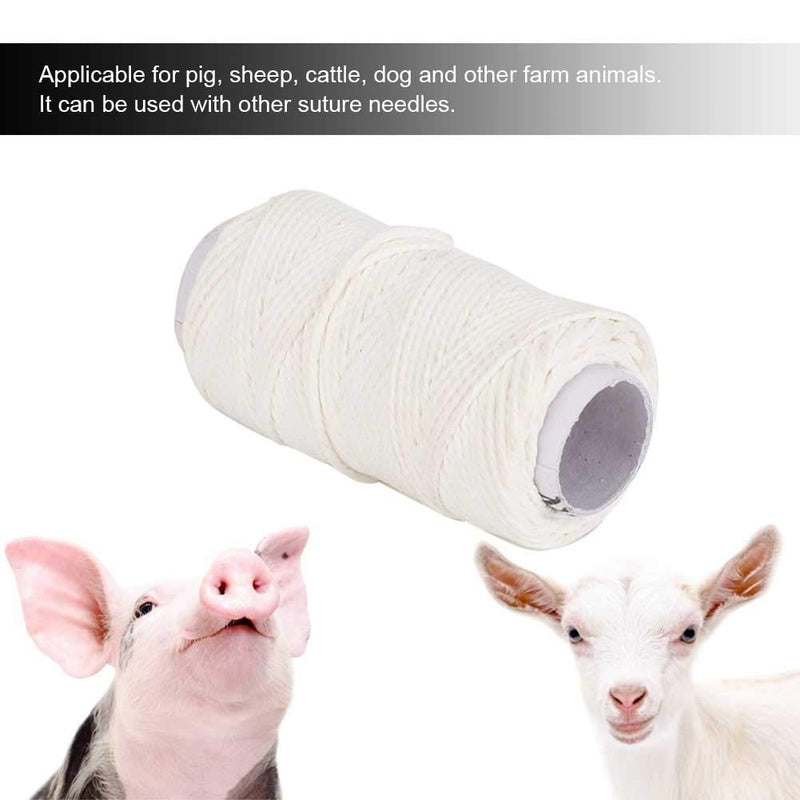 [Australia - AusPower] - Surgical Suture Material, Silk 4.5 x 2 x 2 cm, 3 Pcs/Set, Easy to Remove Veterinary Suture Thread for Cattle (18 Gauge Suture) 