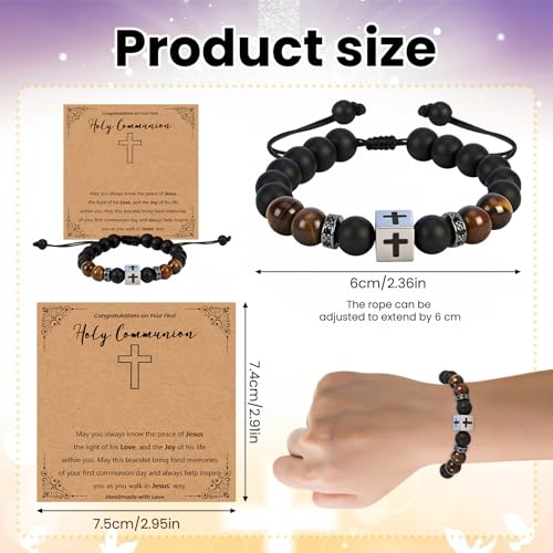 Cross Bracelet Confirmation Gifts for Boys