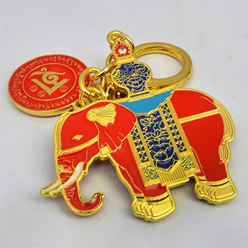 Feng Shui Red Prosperity Elephant Amulet