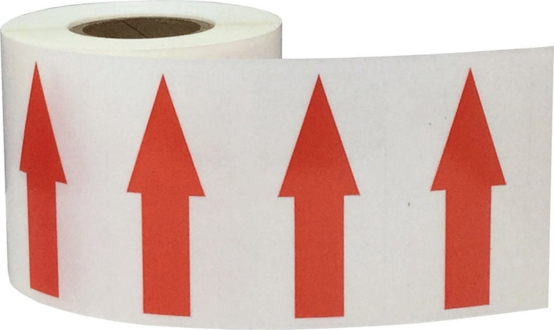 Removable Document Arrow Labels Red Transparent 1 x 2 Inch 500 Total Stickers