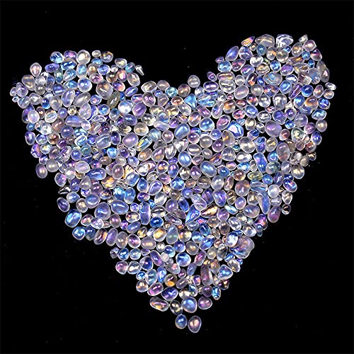 Acxico 1Pcs 100g Tumbled Bulk Beautiful White Moonstone Stone Crystal Reiki Healing