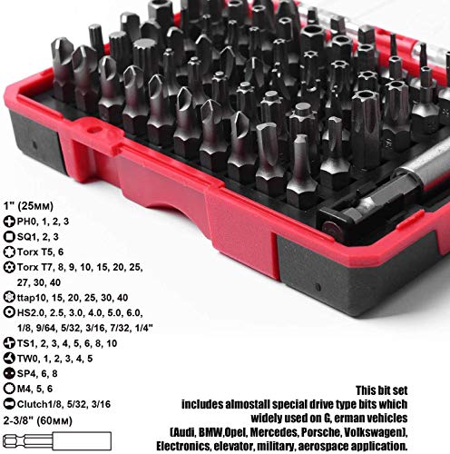 Protorq 61-piece security screwdriver bit set with assorted bits and storage case