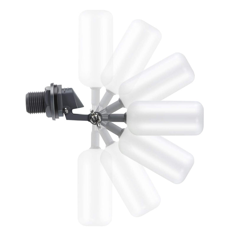 [Australia - AusPower] - meekoo Float Ball Valve, 1.57 Inch Male Automatic Fill Feed Humidifier Tank Water with Adjustable Arm for Ponds, Livestock Water Trough, Aquariums, Aquaculture, Hydroponics and Reservoir(6 Pack) 6 