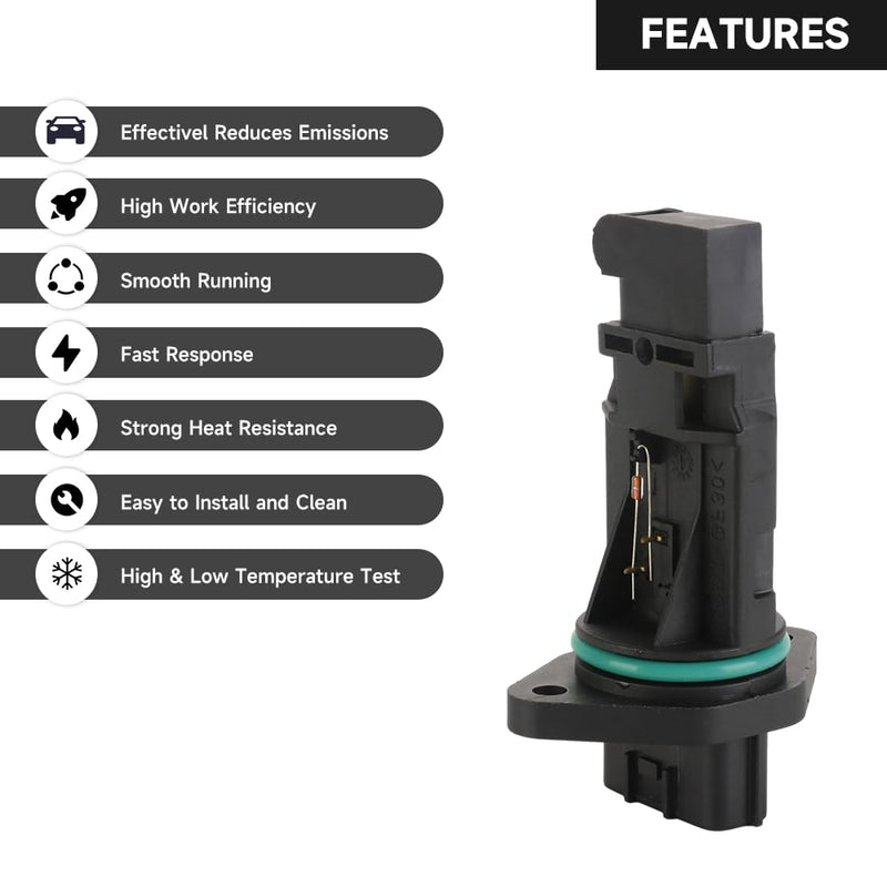 Mass Air Flow Sensor Meter Sensor MAF Sensor - Compatible for Nissan Sentra 1.8L AT Sedan 1.8 1.8S 2000-2003 for Nissan Sentra 2.0L AT Sedan SE 2000-2001 - Replace Part 22680-5M000