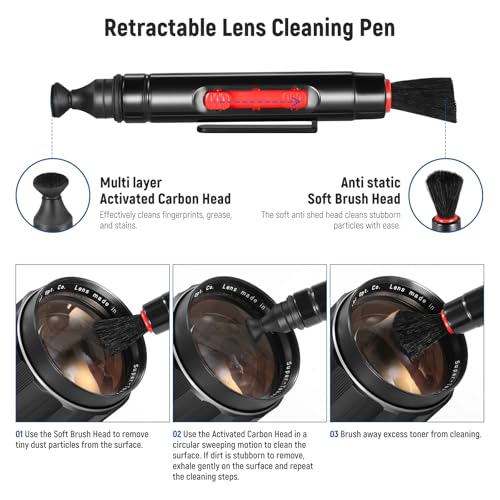 Neewer 55mm ND Lens Filter Kit: ND2 ND4 ND8 ND16, Lens Cleaning Pen, Neutral Density Filter Pouch and Accessory Kit Compatible with DSLR Cameras