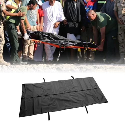 Body Bags for People, Body Bag, Cadaver Bag, Body Storage Bag, 4 Side Handles, Zip in the Centre, Emergency Carcass, Leak-Proof Morgue (210 x 75 cm) | Strapazierfähiges, reißfestes Gewebe, mittige Öffnung, einfache Handhabung für Leichenhallen, Notfall...