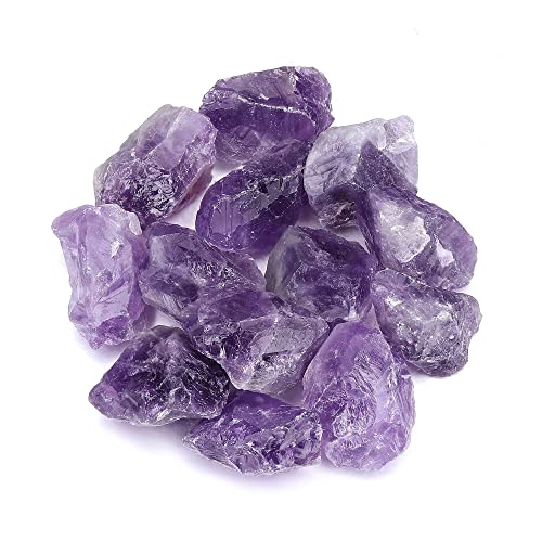 Top Plaza Bundle – 2 Items: Natural Amethyst Geode Cave Healing Crystal Stones Rock Cluster Druzy & Bulk Amethyst Healing Crystals Rough Stones