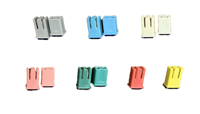 Truck Upfitters 34 pc Automotive MCASE Compatible Mini Box Shaped Cartridge Fuse Kit for Foreign and Domestic Cars, Trucks, and SUVs. These are Heavy Duty Nylon fuses, not Cheap Plastic Ones!