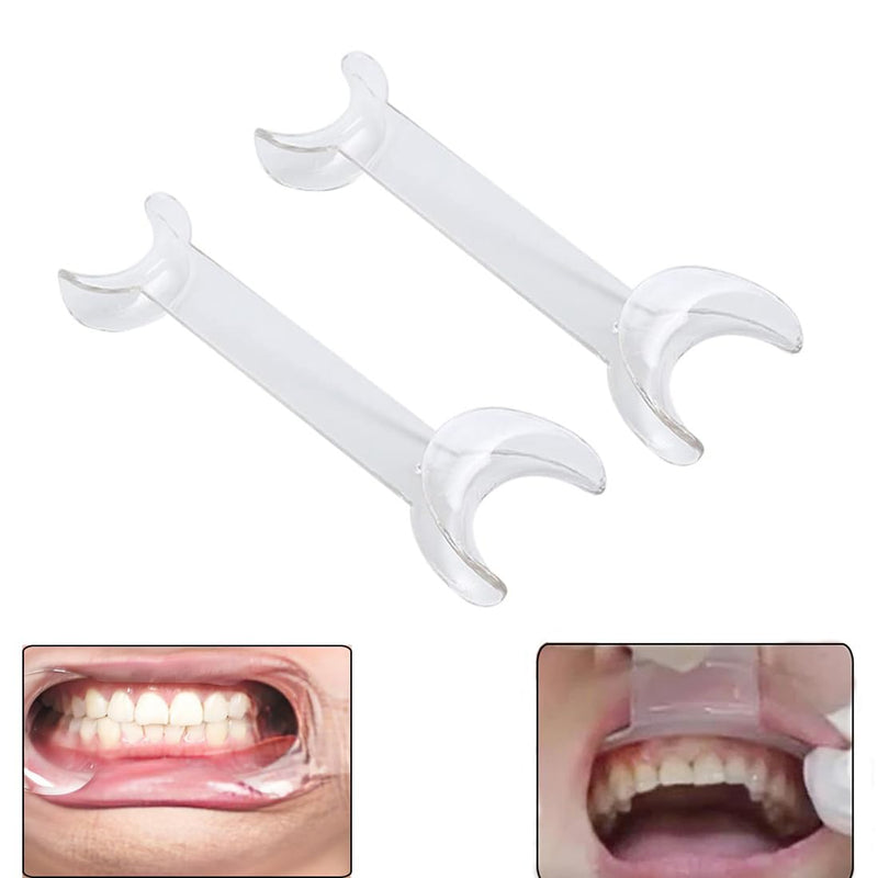 [Australia - AusPower] - Dental Intraoral Cheek Lip Retractor T-Shape Lip Opener Cheek Retractors 4 Large Size+4 Small Size Double Head Oral Care Tools(Clear) clear 