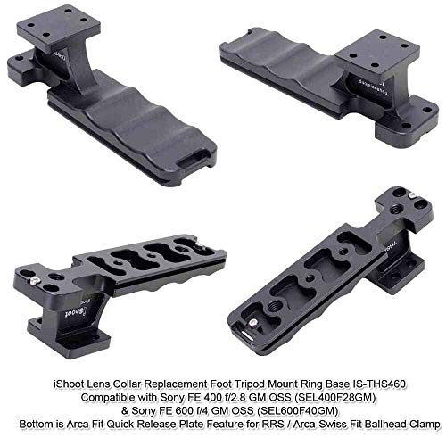 iShoot Tripod Mount Ring Base Stand Lens Collar Replacement Foot Compatible with Sony FE 600 f/4 GM OSS (SEL600F40GM) Sony FE 400 f/2.8 GM OSS (SEL400F28GM), Support Holder w/Arca Swiss Fit Dovetail