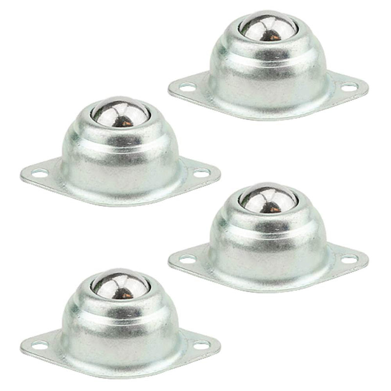 [Australia - AusPower] - Flange Mounted 5/8 Ball Transfer CY-15A Roller Bearing,Steel Bearing Table Conveyor Roller Ball, Two Hole Mounted, Load 44lbs(Pack of 4) 