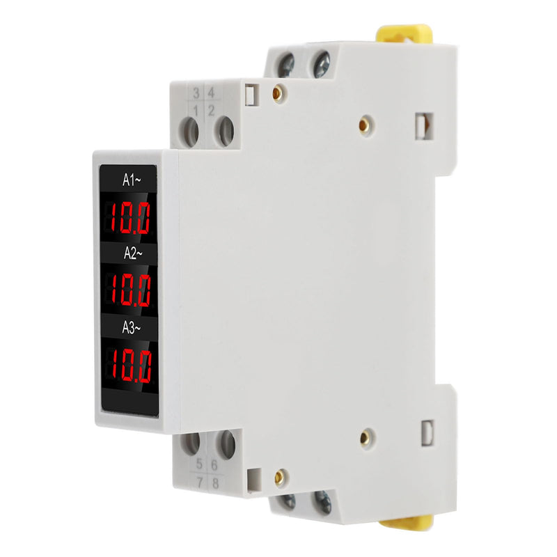 [Australia - AusPower] - LED Digital Display Amp Meter 3 Phase DIN Rail Ammeter 1-100A Trend Display, Wide Measuring Range for Industrial Applications 