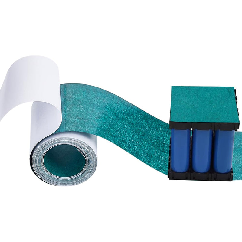 AHANDMAKER Electrical Insulating Adhesive Paper 1 Roll 80mm(3.15in) Width 5m Length Green One Side Self-Adhesive Battery Pack Insulator for 18650, 21700, 26650 Batteries for Electrical Protection