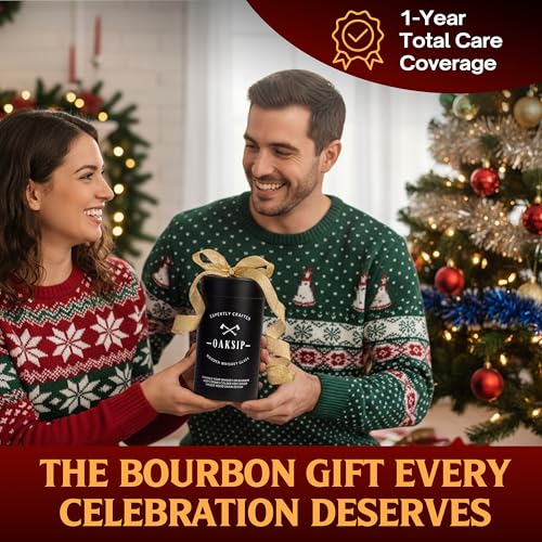 The Original Charred Wooden Bourbon Drinking Glass Bourbon Gifts for Men | Whiskey Glasses For Dad | Great Whiskey Gifts for Men Who Have Everything | Perfect Presents For Boyfriend or Dad (2 Pack) 2