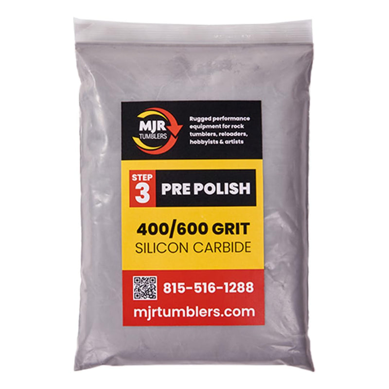 [Australia - AusPower] - Refill Grit Kit w MJR Tumblers Premium Quality Extreme Polish 12,000 Grit Sub Micron Aluminum Oxide Polish for Unparalleled Results. For 3lb Rock Tumblers w Silicon Carbide, Disabled and Veteran Owned for 3lb barrel 