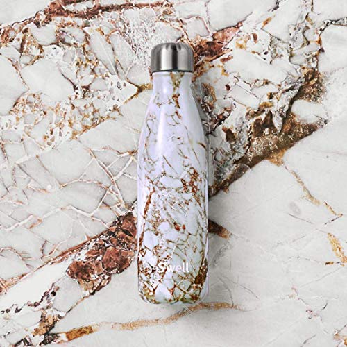 S'well Steel Water Bottle-25 Calacatta Gold-Triple-Layered Vacuum-Insulated Containers Keeps Drinks Cold for 48 Hours and Hot for 24-BPA-Free-Perfect for the Go, 25 fl oz 25.4 Ounces
