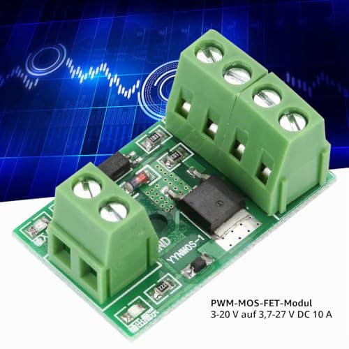 MOSFET Driver Module, Control Module MOS, 3-20V to 3.7-27VDC 10A Switching Module Field Effect Module, High Energy PWM Switch Control Board, YYNMOS-1 FET Optocoupler