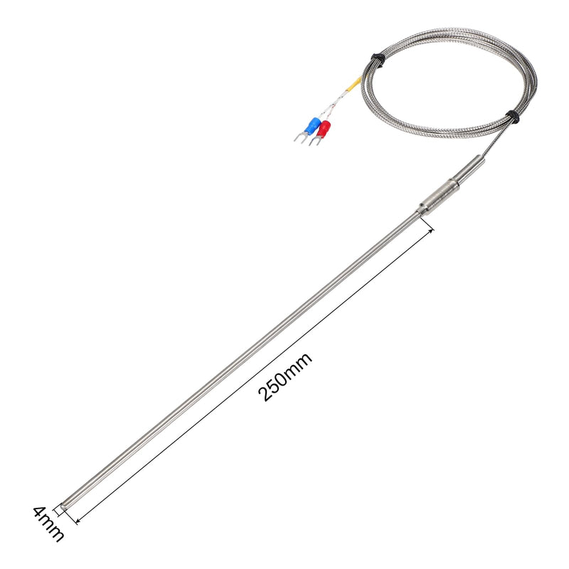 [Australia - AusPower] - MECCANIXITY K Type Thermocouple Temperature Sensor Probe 4x250mm (0 to 800C) 5ft Temperature Controller 