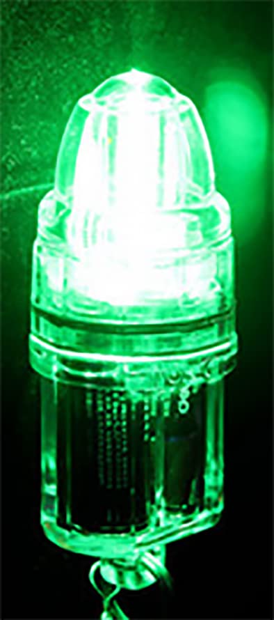 Fishing Lure Light Deep Drop Light 4.3" LED Fishing Light Underwater Flashing Strobe Lamp 2,100 ft Water-Triggered Design Fish Attracting Lamp for Swordfish Tilefish Halibut Tuna Grouper Green 6 Pack