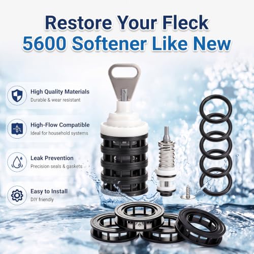Water Softener Rebuild Kit Compatible with Fleck 5600 Valve