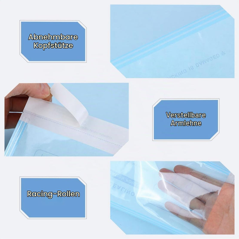 YUZNA 100 x Disposable Sterilisation Bags with SK Closure, Self-Adhesive, Steri Bags for Autoclaves (5.7 x 13 cm)