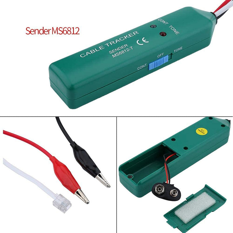 [Australia - AusPower] - MS6812 Telephone Phone Wire Network Cable Tester Line Cable for Installing Debugging Maintaining Telephone Line (Battery Not Included) 