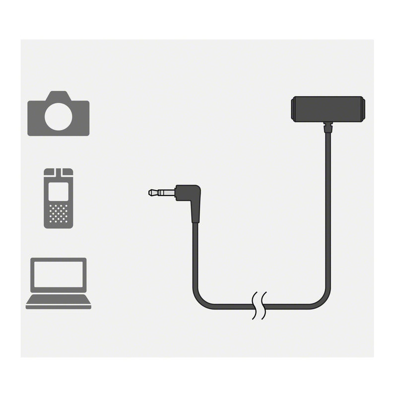 [Australia - AusPower] - Sony Compact Stereo Lavalier Microphone ECMLV1,Black, Small 