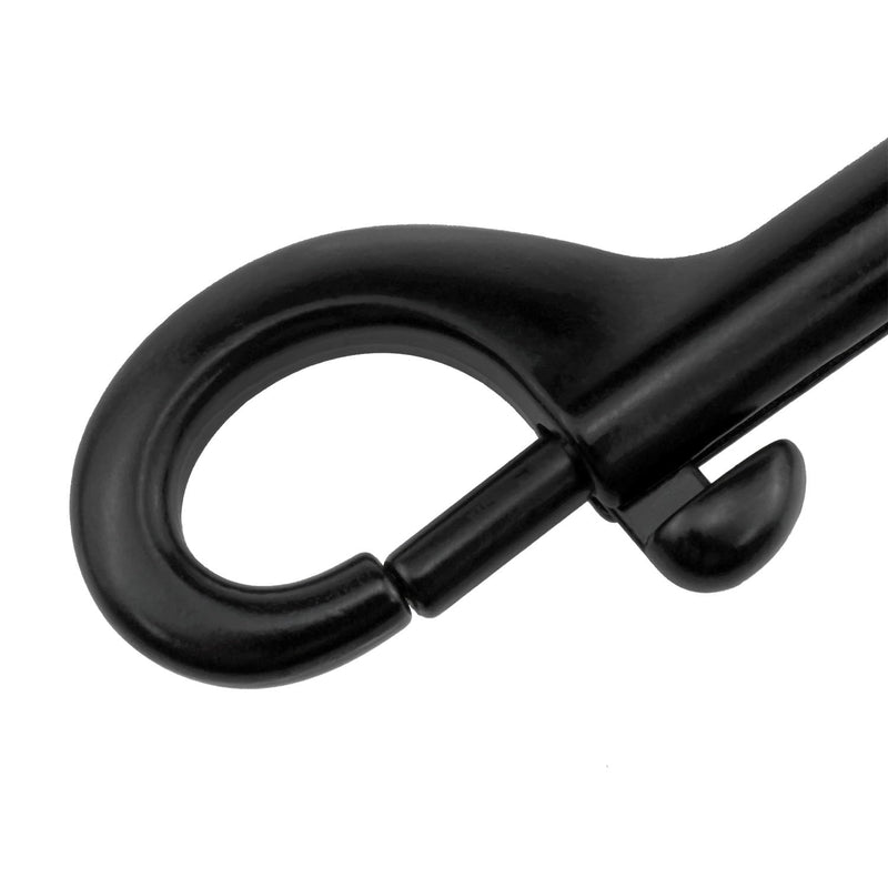 [Australia - AusPower] - VAKTOK-4PCS Flagpole Snap Hook Black Heavy Duty Swivel Eye Bolt Snap Used for flagpole, Outdoor Clasp, Dog Leash, Leather Craft, Sling Spring end Accessories 