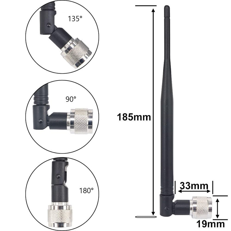 [Australia - AusPower] - 4G LTE Antenna 698-960 1710-2700MHZ 5dBi N Male Antenna(2 Pack) for 4G LTE Router Wireless Network Card USB Adapter SWR Meter Outdoor Antenna OTA Service Tester Freewave radios 39CM/1.3FT 