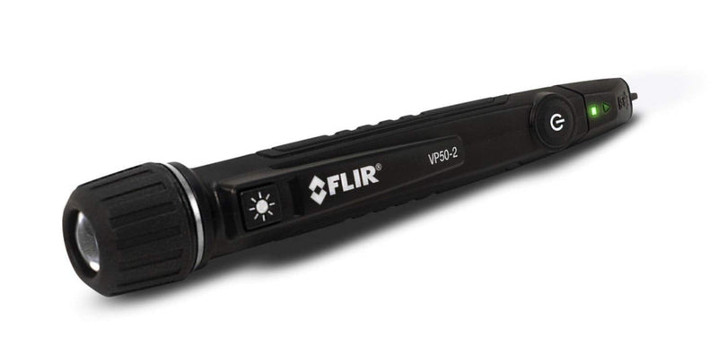 [Australia - AusPower] - FLIR VP50-2 CAT IV Non-Contact Voltage Detector, Featuring Light, Vibration, and Beeper Feedback Alarms and a Powerful LED Flashlight 