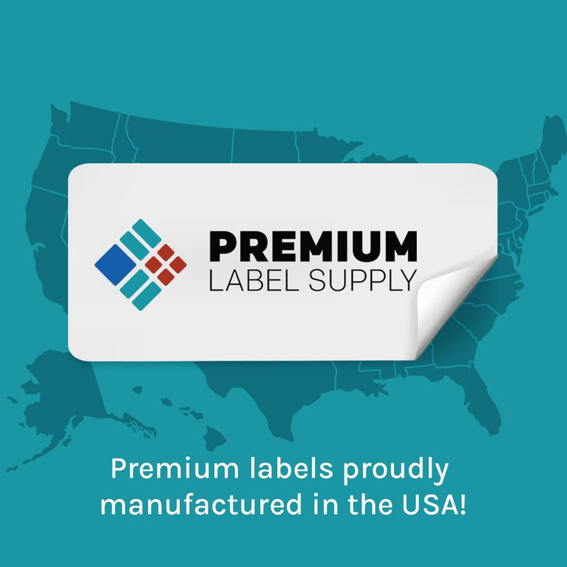Premium Label Supply Glossy White Sticker Labels – 3" x 2" – (10 per Sheet) (Glossy White for Laser Only, 250 Labels) Laser Glossy White