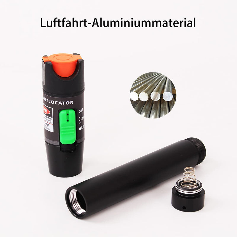 [Australia - AusPower] - Fiber Visual Fault Locator Pen 30KM, VFL Fiber Optic Cable Tester, Fiber Optic Pen Tester Adapter for LC/FC/SC/ST Interface, Fiber Network Cable Test Kit, Fiber Light Source Tester 