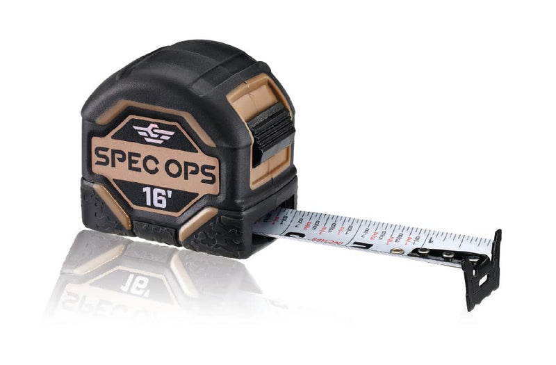 [Australia - AusPower] - Spec Ops Tools 16-Foot Tape Measure, 1 1/4" Double-Sided Blade, Military-Grade & Tools 10" Nail Puller Cats Paw Pry Bar, High-Carbon Steel, 3% Donated to Veterans 