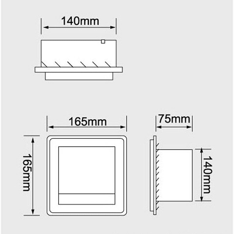 LUANT Recessed Paper Holder for Bathroom Storage, Stainless Steel, Polished Chrome