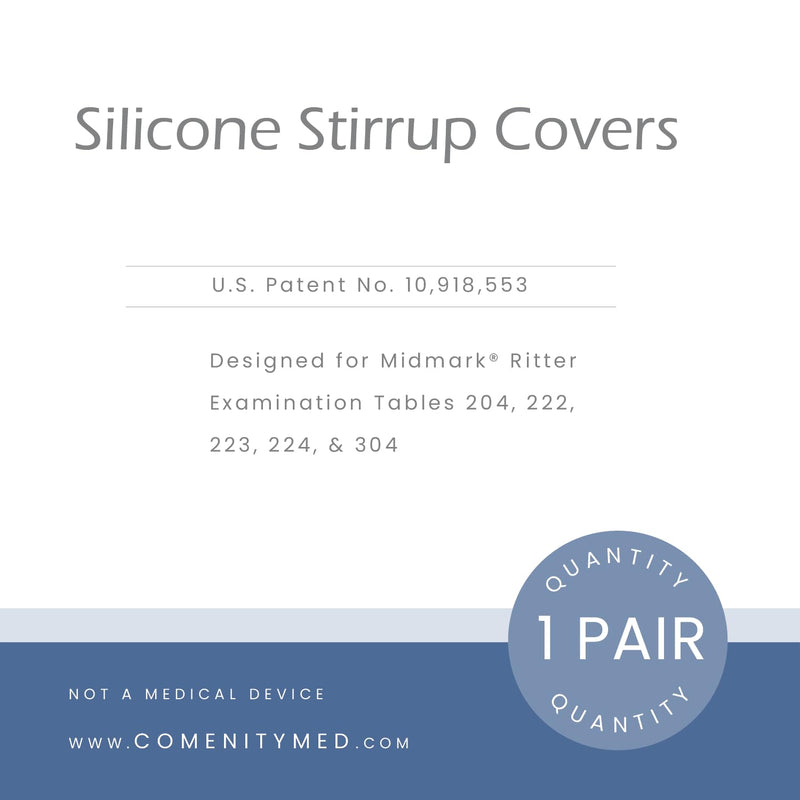 [Australia - AusPower] - Exam Table Stirrup Covers - Silicone Stirrup Covers - Silicone Stirrup Pads (Stone) Stone 