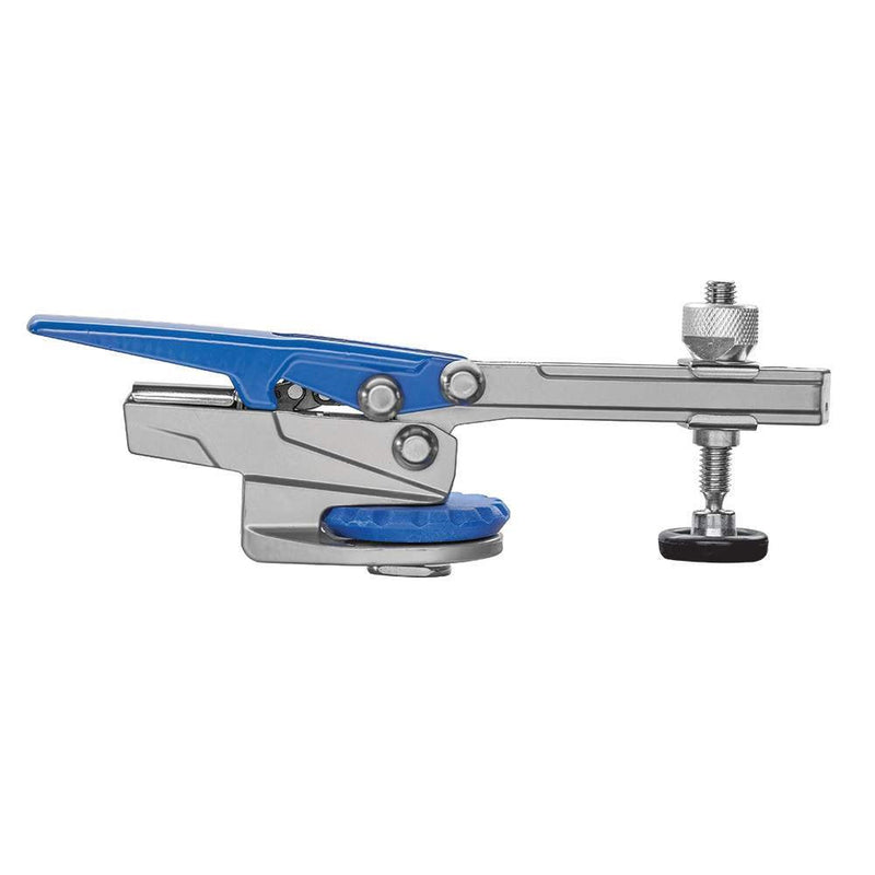[Australia - AusPower] - Rockler Auto-Lock T-Track Hold Down Clamp – Adjustable Clamps for Woodworking w/Set Screw - T Tracks Woodworking Hold Down Clamps Pivots 3600 to Minimize Obstructions – Heavy-Duty Metal T-Track Stop 