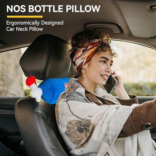 2PCS Car Neck Pillow, Bottle Pillow Car Headrest Pillow Seat Neck Pillow Neck Support Decor for Home Office Travel