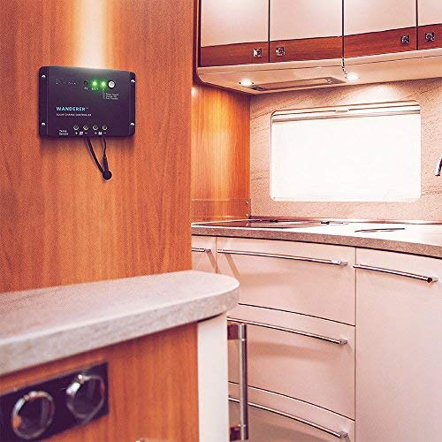 Renogy Wanderer Li 30A 12V PWM Negative Ground Solar Charge Controller Solar Panel Regulator w/ Temp Sensor Function Fit for Lithium, Sealed, Gel, and Flooded Batteries, Wanderer Li 30A 30 Amp Wanderer Li Negative Ground