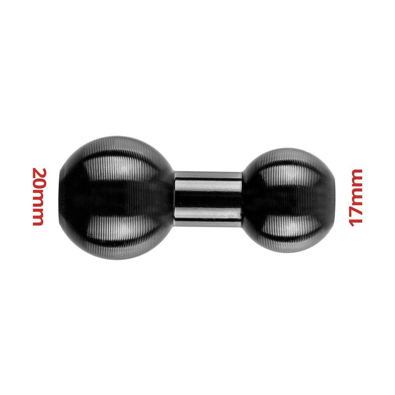 [Australia - AusPower] - Tackform 20mm Aluminum Ball to 17mm Ball Adapter Compatible with Garmin and Other GPS Devices with 17mm Balls 