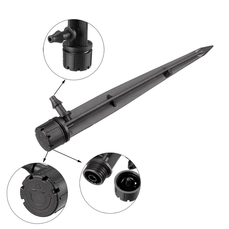 [Australia - AusPower] - uxcell Adjustable Spray Dripper, 180 Degree Micro Emitter Irrigation Watering System, 25 Pcs 