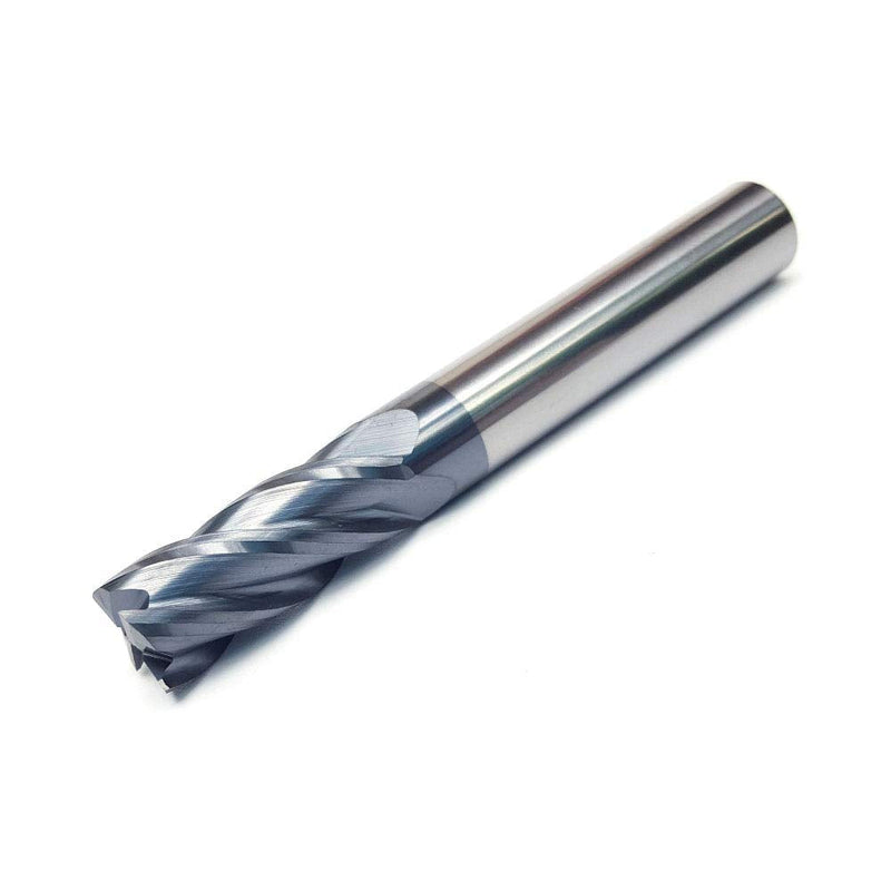 [Australia - AusPower] - 1/4" Carbide Square End Mill, HRC 45 Deg Single End 4 Flute AlTiN Coating Mill Bits 1 1/4 in 