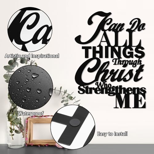 Tumwisk Christian Wall Art，I Can Do All Things Through Christ Decor