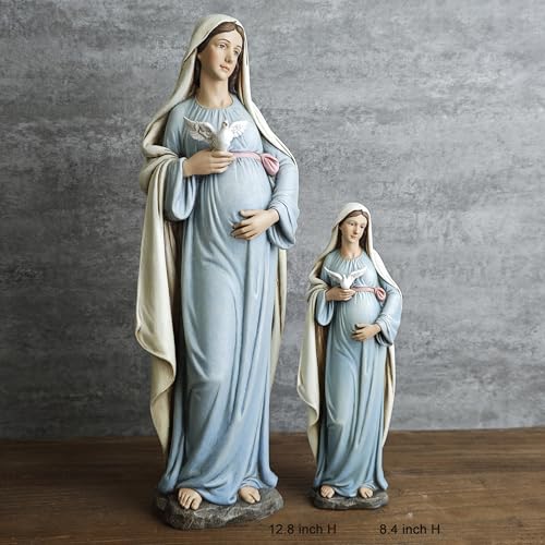 BC Catholic Pregnant Mary Mother Virgin Mary Statue 8.4" H Multiple Color 8 inches H